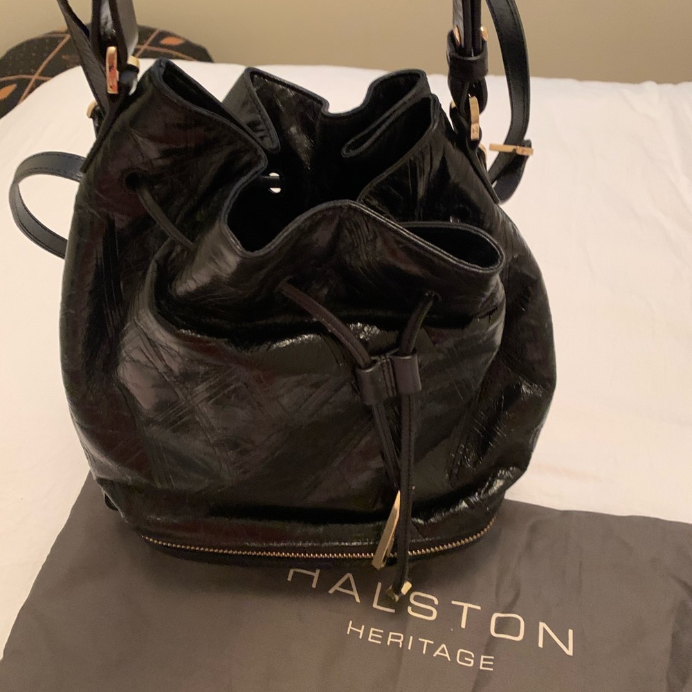 Halston Heritage drawstring bucket bag